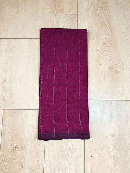 Magenta & Green Mangalagiri Saree with Blouse Piece