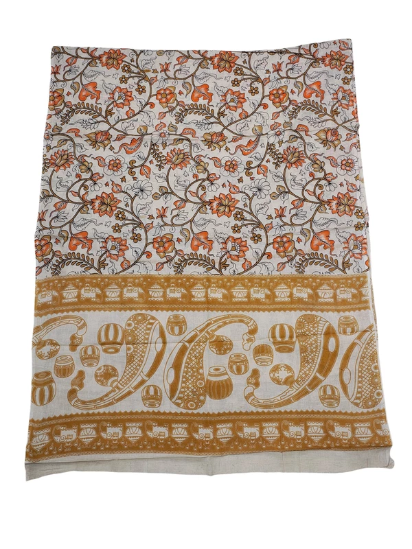 Rust Kalamkari Pure Cotton Dress Materials