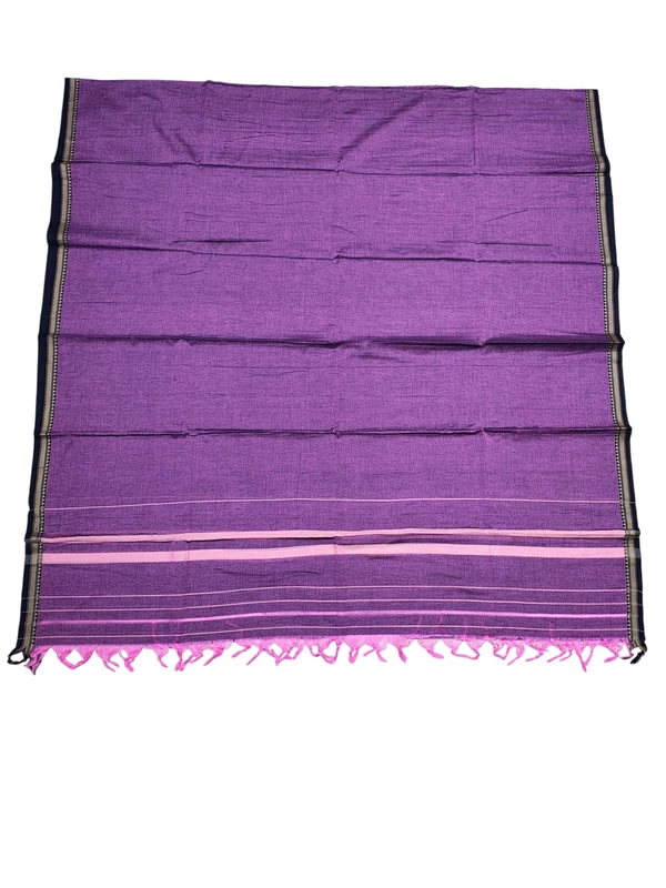 Plum Pink Narayanpet Handloom Unstitched Salwar Suit with Handwoven Border