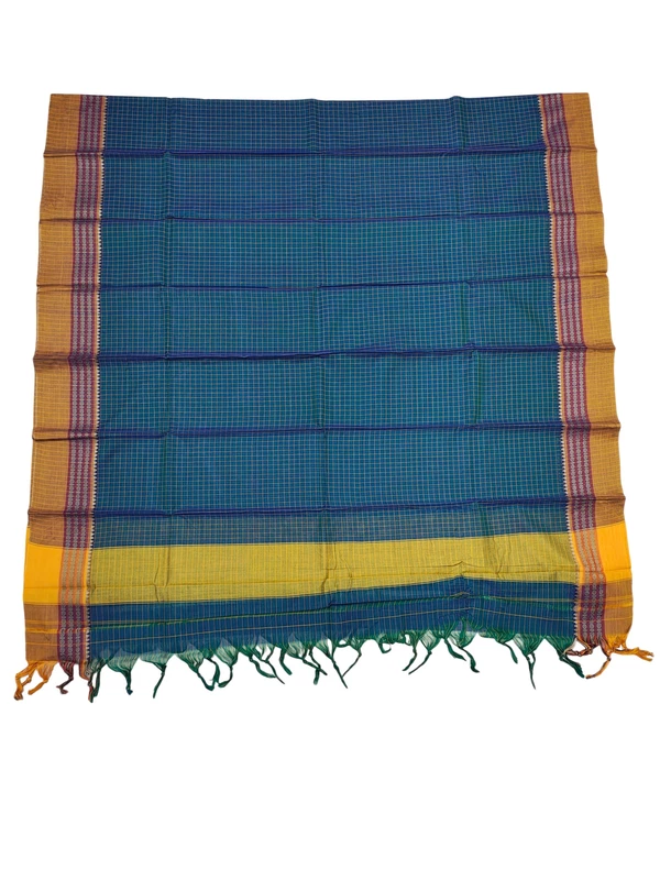 Firoza Narayanpet Checkered Handloom Unstitched Salwar Suit