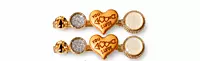 Gold-Tone Heart Charm Hairpin Set with Glitter Accents