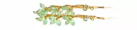 Gold-Tone Floral Hairpin Set with Translucent Bead Flowers
