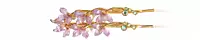 Gold-Tone Floral Hairpin Set with Translucent Bead Flowers