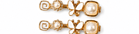 Gold-Tone Butterfly Hairpin Set with Pearl and Enamel Accents