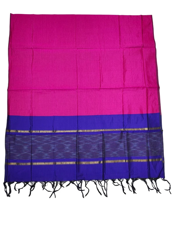 Purple & Mustard Pochampally Ikkat Silk Unstitched Suit Set