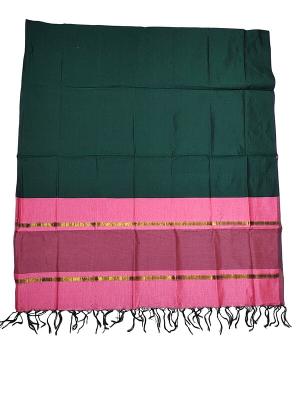 Peach Pochampally Ikkat Silk Unstitched Suit Set
