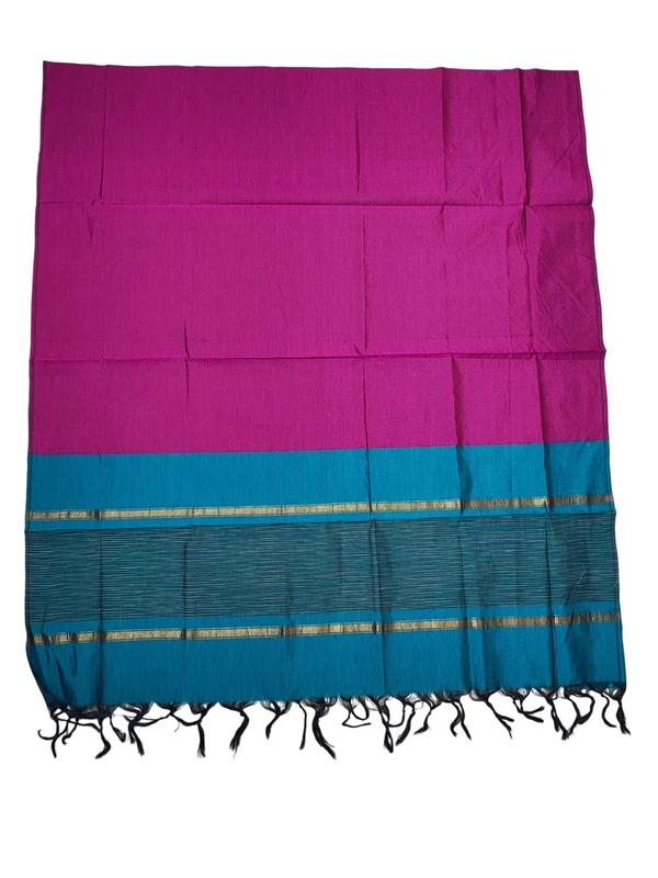 Firoza & Maroon Pochampally Ikkat Silk Unstitched Suit Set