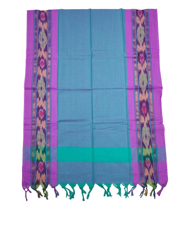 Purple Mangalagiri Cotton Unstitched Salwar Suit for Women