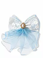 Lace and Tulle Bow Hairpin Set with Pearl Cameo.