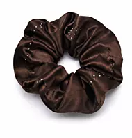 Satin Scrunchie Set with Crystal Accents