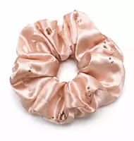Satin Scrunchie Set with Crystal Accents