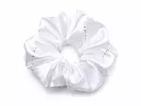 Satin Scrunchie Set with Crystal Accents