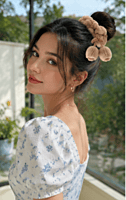 Plush Cherry Charm Hair Scrunchies