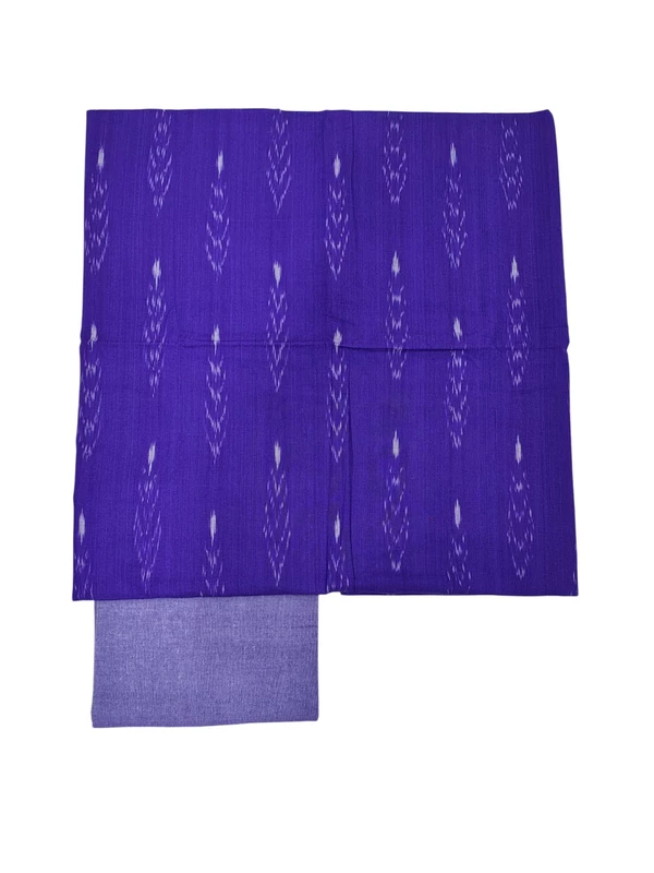 Violet Pochampally Ikkat Cotton Dress Material with Dupatta