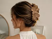 Matte Flower Hair Clips - Minimal Floral Barrettes for Everyday Styling
