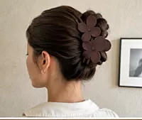 Matte Flower Hair Clips - Minimal Floral Barrettes for Everyday Styling