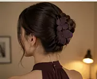 Matte Flower Hair Clips - Minimal Floral Barrettes for Everyday Styling