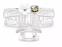 Floral Crystal Claw Hair Clips - Transparent Statement Hair Accessories