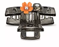 Floral Crystal Claw Hair Clips - Transparent Statement Hair Accessories