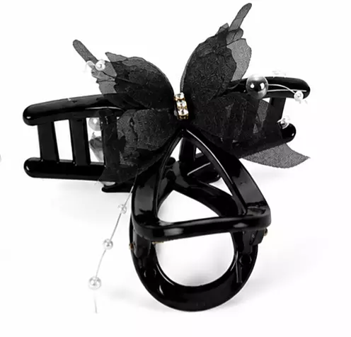 Butterfly Pearl Hair Claw Clips for Women and Girls – Decorative Hairbands