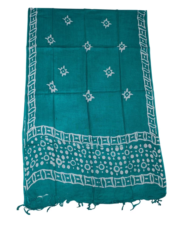Firoza Hand Block Print Cotton Dress Materials with Dupatta for Women