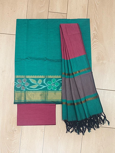 Firoza Pochampally Ikkat Silk Dress Material with Dupatta