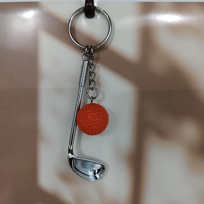 Orange, Mini Golf Ball Keychain