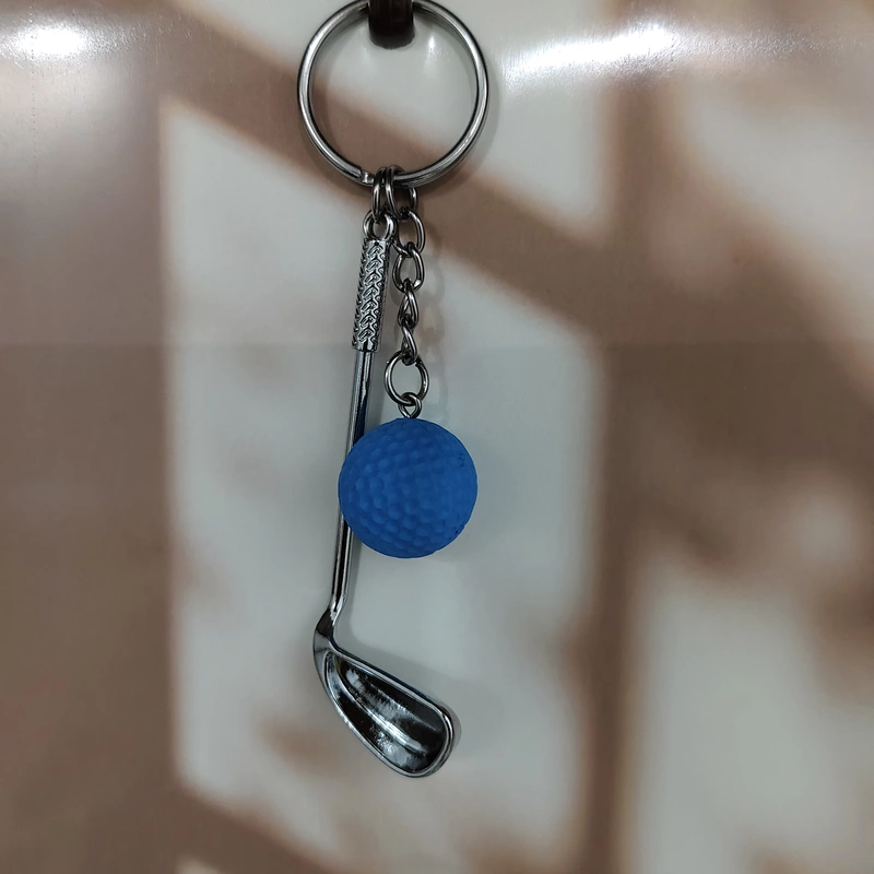 Blue, Mini Golf Ball Keychain