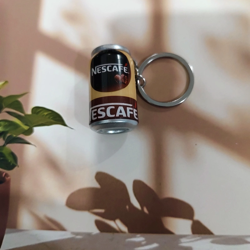 Nescafe coffee Can Metal Keychain / Key Ring