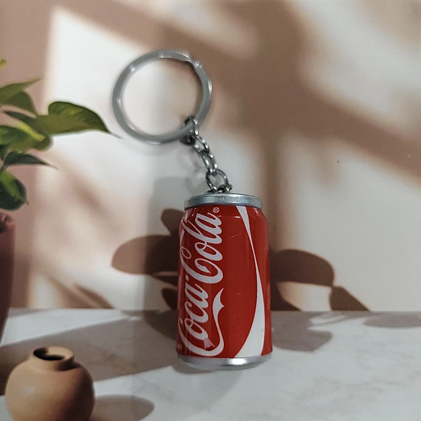 Coca Cola Can Metal Keychain / Key Ring