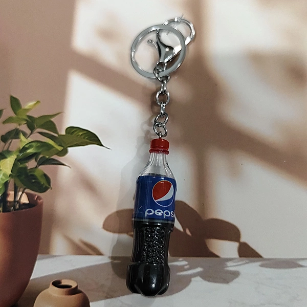 Pepsi Bottle Metal Keychain / Key Ring