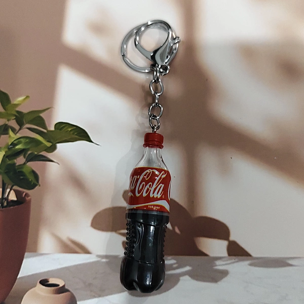 Coca Cola Bottle Metal Keychain / Key Ring