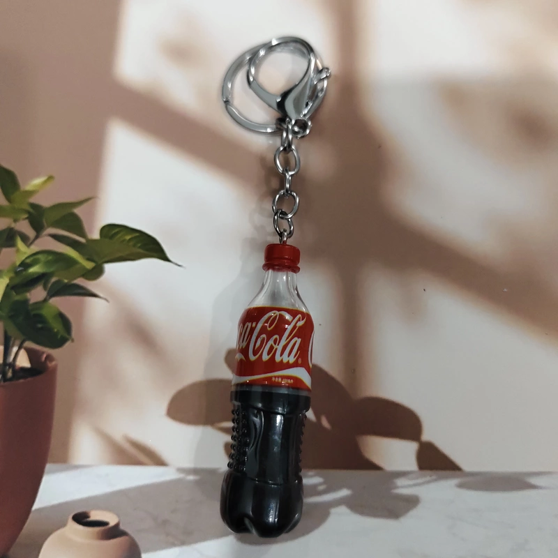 Coca Cola Bottle Metal Keychain / Key Ring