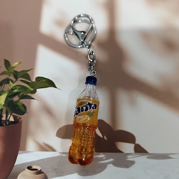 Fanta Bottle Metal Keychain / Key Ring