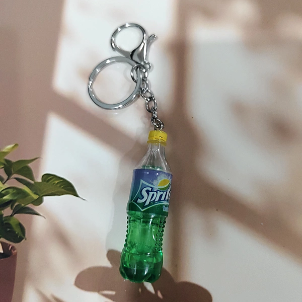sprite Bottle Metal Keychain / Key Ring
