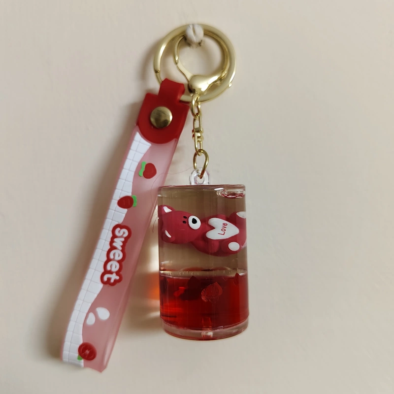 Floating Toy ! Water Glitter Key Chain
