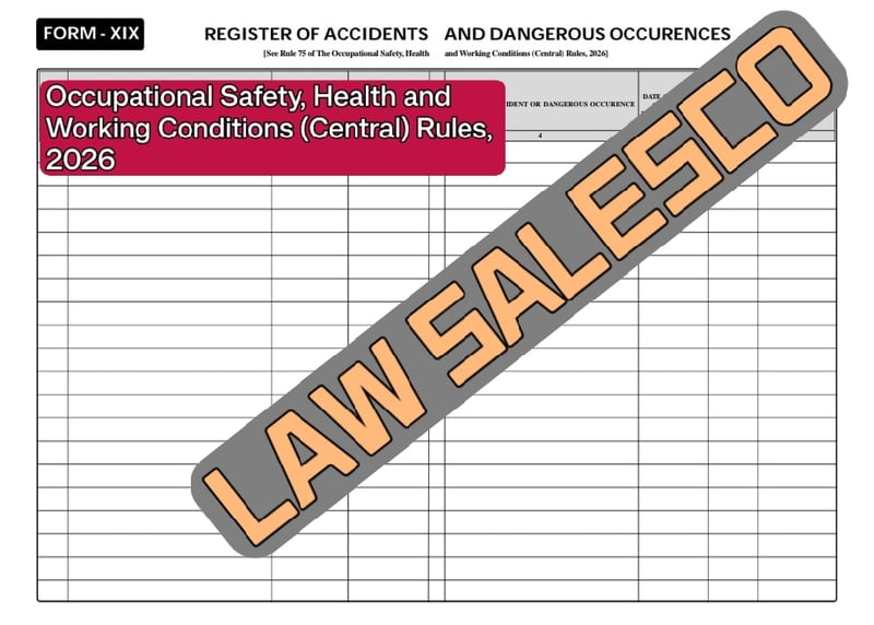 FORM XIX Register For Accidents and Dangerous Occurences