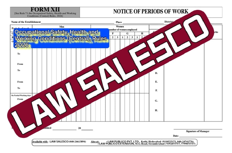 Form XII Notice of Periods of Work