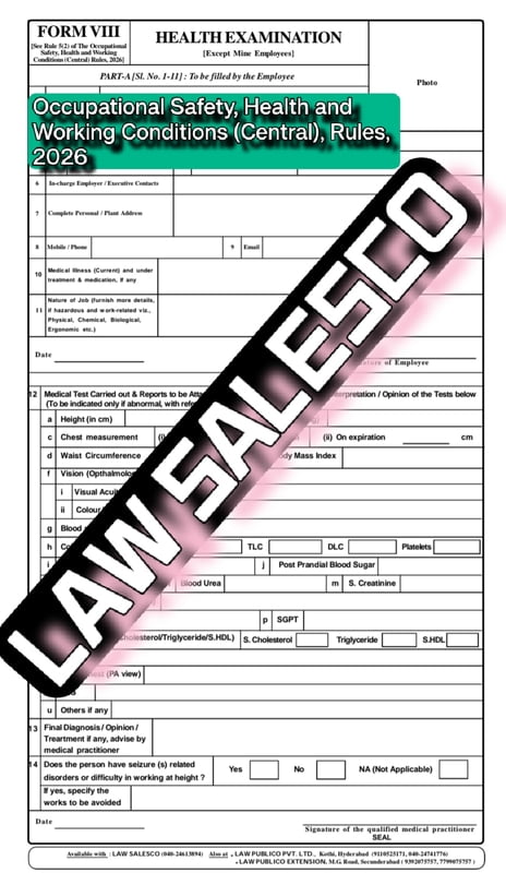 Form VIII Health Certificate