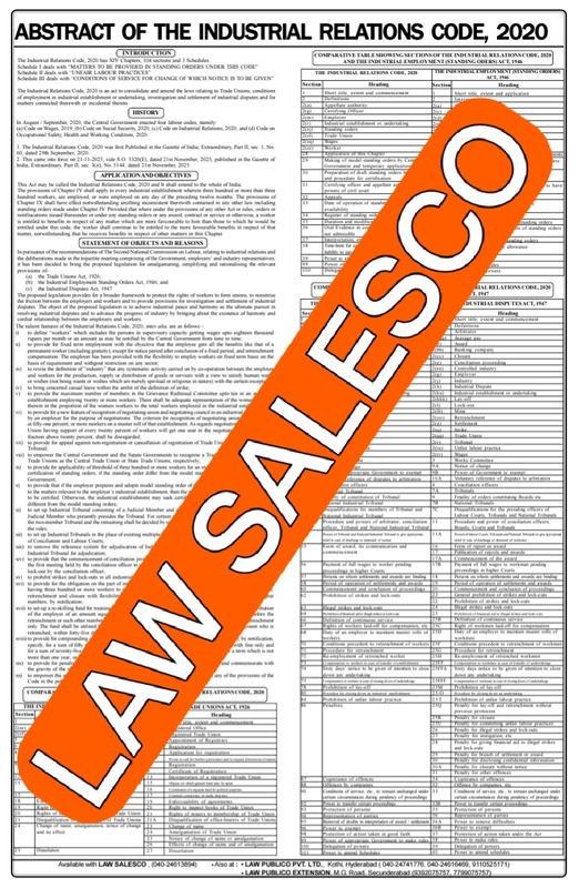Abstract of the Industrial Relations Code, 2020