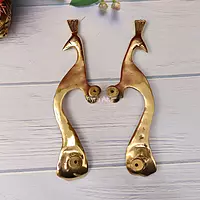 Peacock Door Handle Set - 13.2 Inch Height