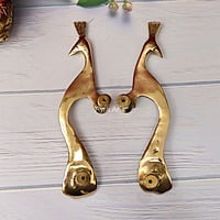 Peacock Door Handle Set - 13.2 Inch Height