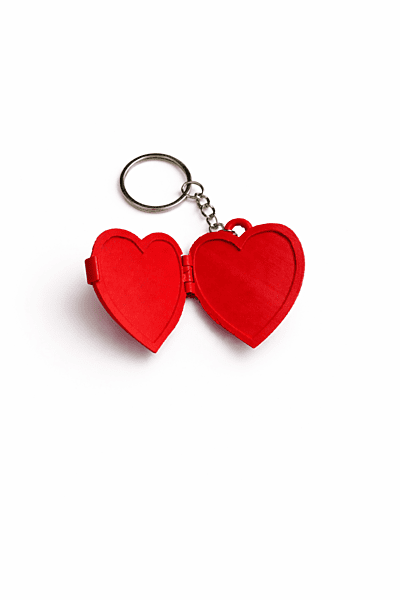 Heart Locket Photo Keychain