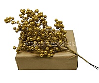 Premium Glitter Berry Cluster - Gold/Red/Blue