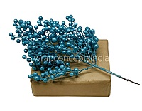 Premium Glitter Berry Cluster - Gold/Red/Blue