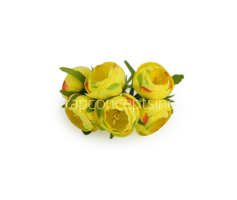 Peonies On Stick-Yellow