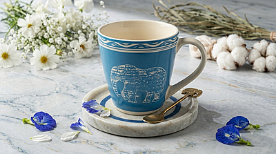 ELEPHANT BLUE COFFEE MUG