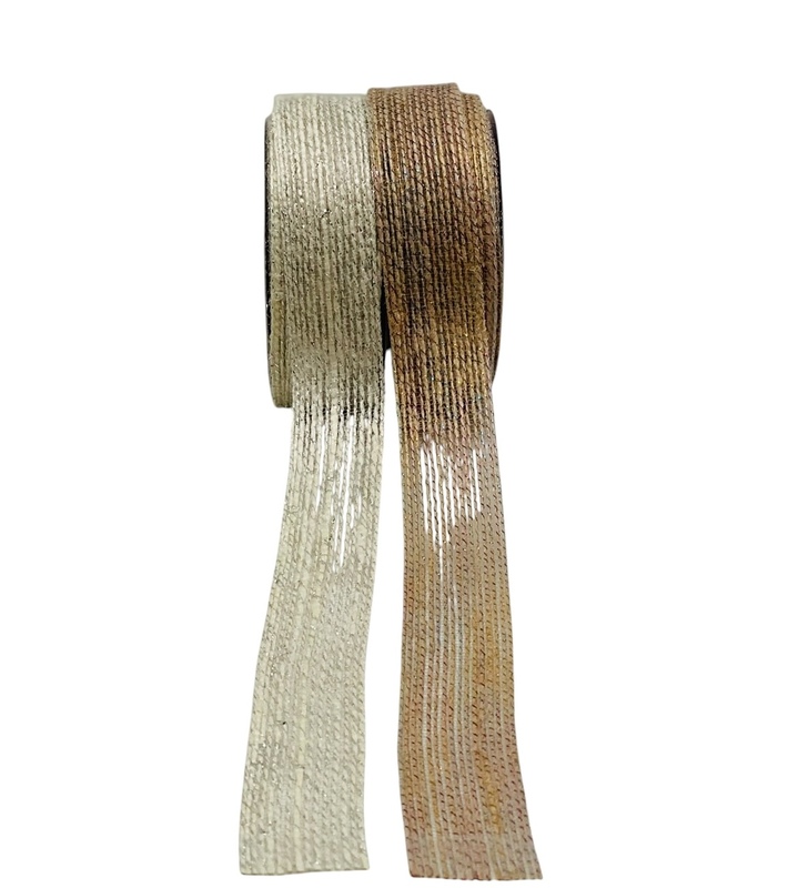 Jute Ribbon With Glitter Weaves
