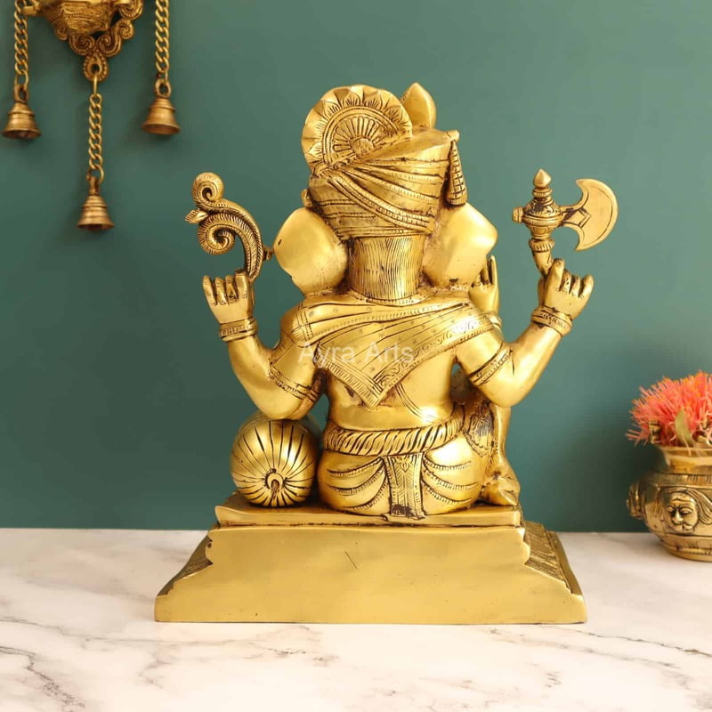 Blessed Ganesha in Brass - 13 Inch Height