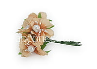 Flowers with White Pearl Centre-Peach